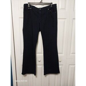 Lauren Ralph Lauren Jeans Women's 16 Blue Dark Wash Denim Modern Flare Mid Rise